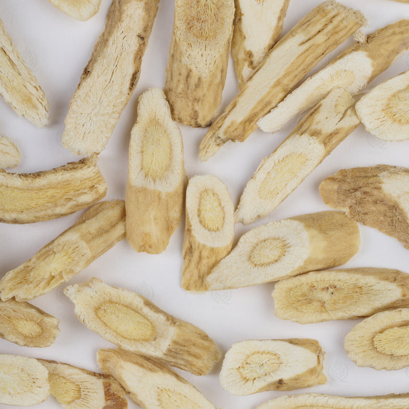 Astragale (Huang Qi) – petites tranches — 150 g, vue de dessus