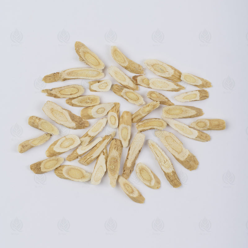 Astragale (Huang Qi) – petites tranches — 150 g, vue de dessus